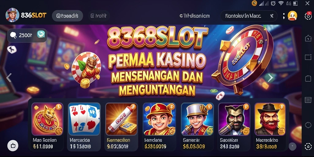 Screenshot gameplay menarik dari 8368SLOT yang menunjukkan suasana kasino.