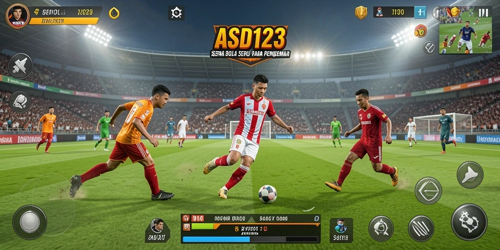 ASD123 menampilkan aksi seru di lapangan sepak bola.