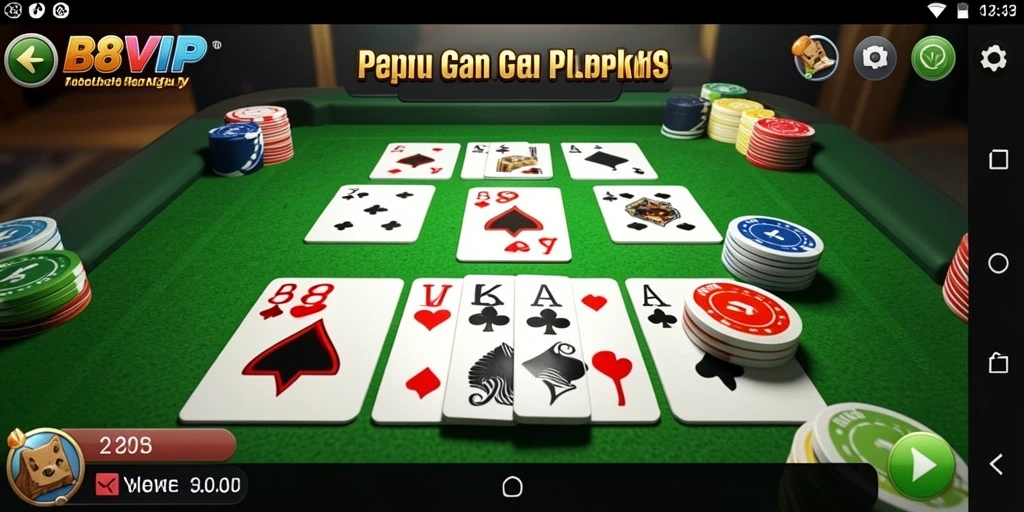 Screenshot utama B8VIP menampilkan momen seru permainan Gaple.