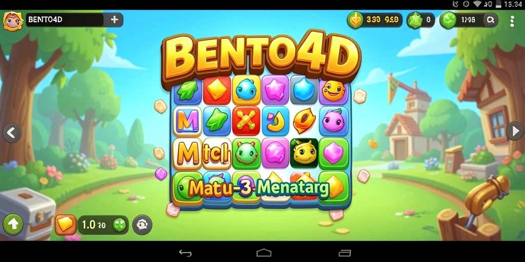 Tampilan menarik dari gameplay BENTO4D yang penuh warna.