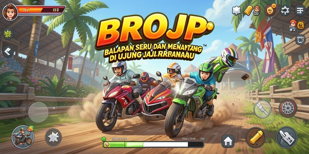 Tampilan gameplay BROJP yang penuh aksi dan menantang.