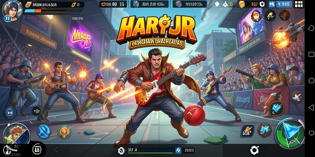 Tampilan gameplay <strong>HARAPJP</strong> yang menampilkan tantangan musik yang seru.