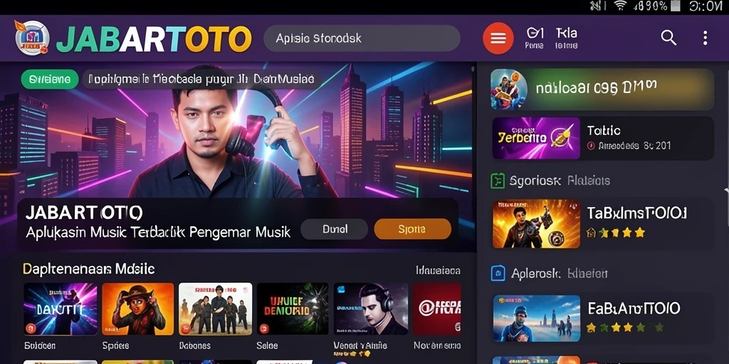 Screenshot gameplay JABARTOTO menampilkan momen seru bermain musik.