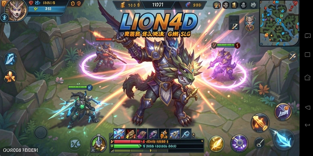 Screenshot utama LION4D menampilkan aksi strategi yang mendebarkan.