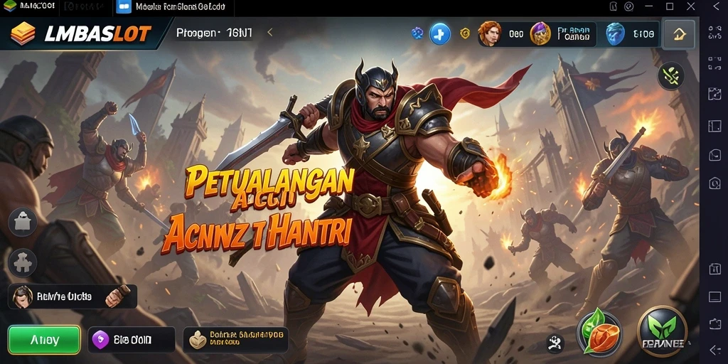Tampilan gameplay seru dari LMBASLOT dengan aksi mendebarkan.