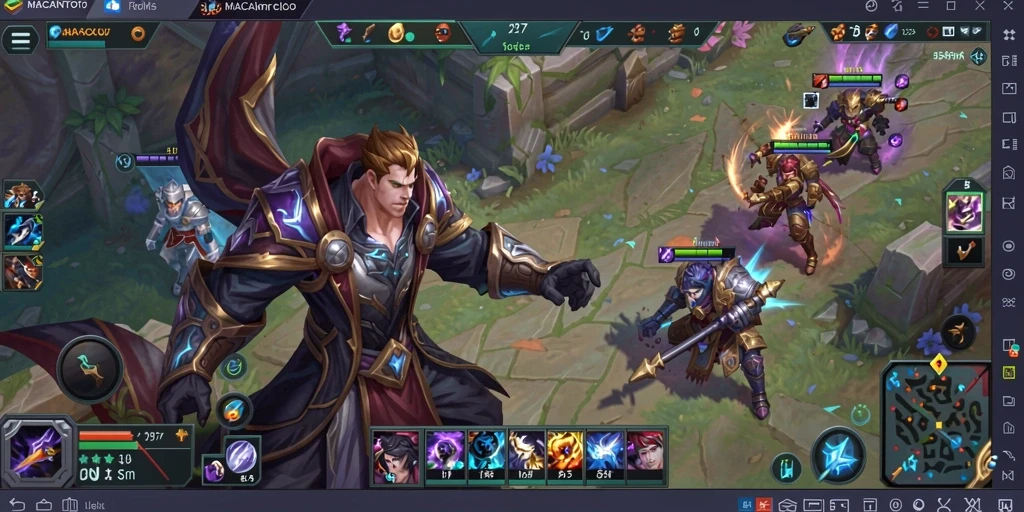 Menampilkan aksi seru dari gameplay MOBA yang menarik.
