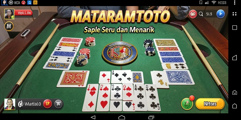 Tampilan utama <strong>MATARAMTOTO</strong> menampilkan gameplay seru Gaple dengan fitur interaktif.