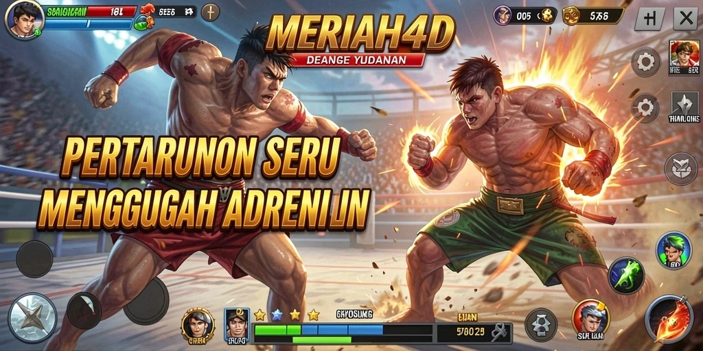 Tampilan gameplay MERIAH4D yang memukau selama pertarungan.