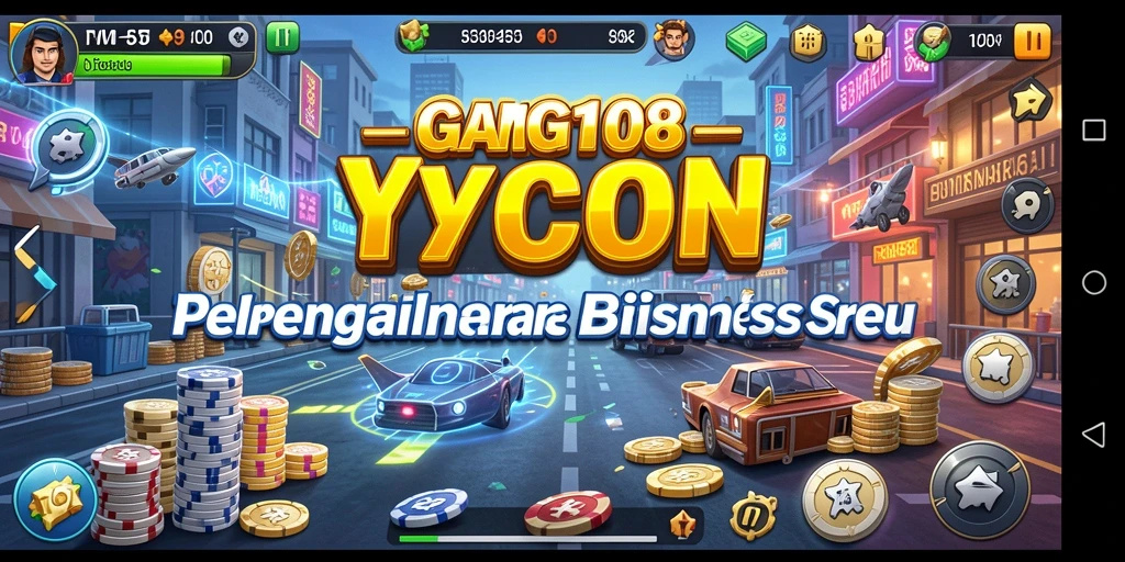 Tampilan gameplay seru di MG108 dengan strategi bisnis yang menarik.