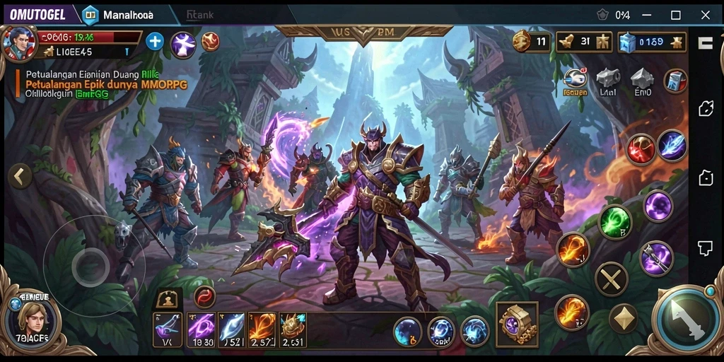Tampilan gameplay seru di dunia fantasi OMUTOGEL.
