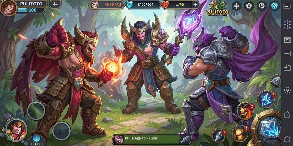 Tampilan gameplay menakjubkan dari PULITOTO dalam aksi ARPG.