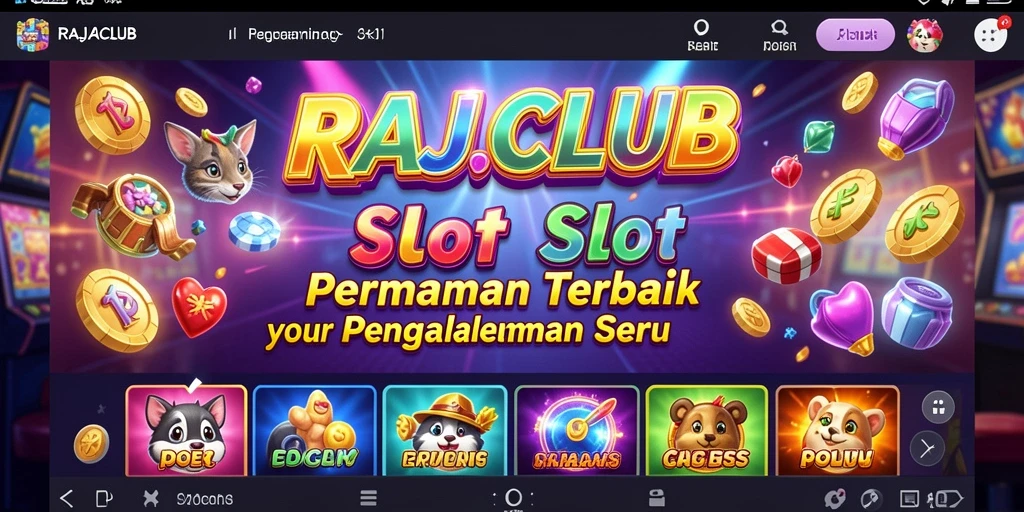 Screenshot utama RAJACLUB menampilkan gameplay Slot yang seru.