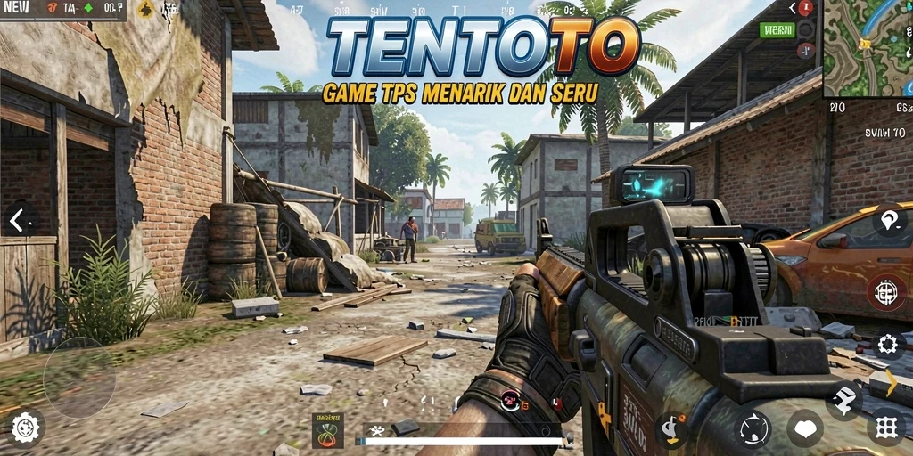 Screenshot gameplay TENTOTO dengan aksi seru di medan pertempuran.