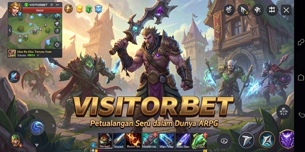 Screenshot gameplay VISITORBET memperlihatkan aksi seru dalam pertarungan ARPG.