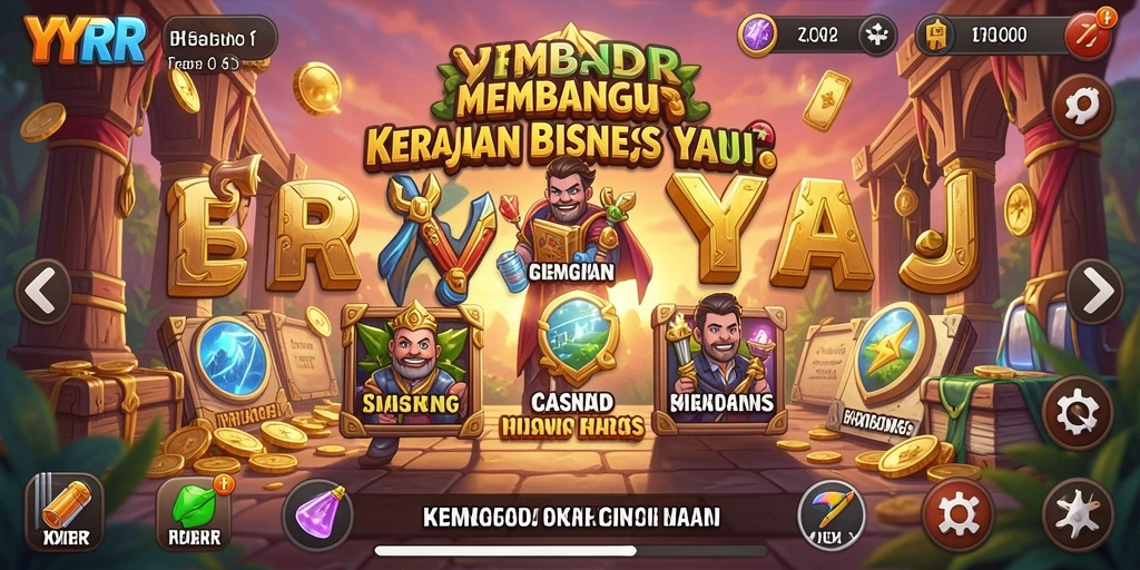 Screenshot utama YYRR menampilkan gameplay Tycoon yang mendebarkan.